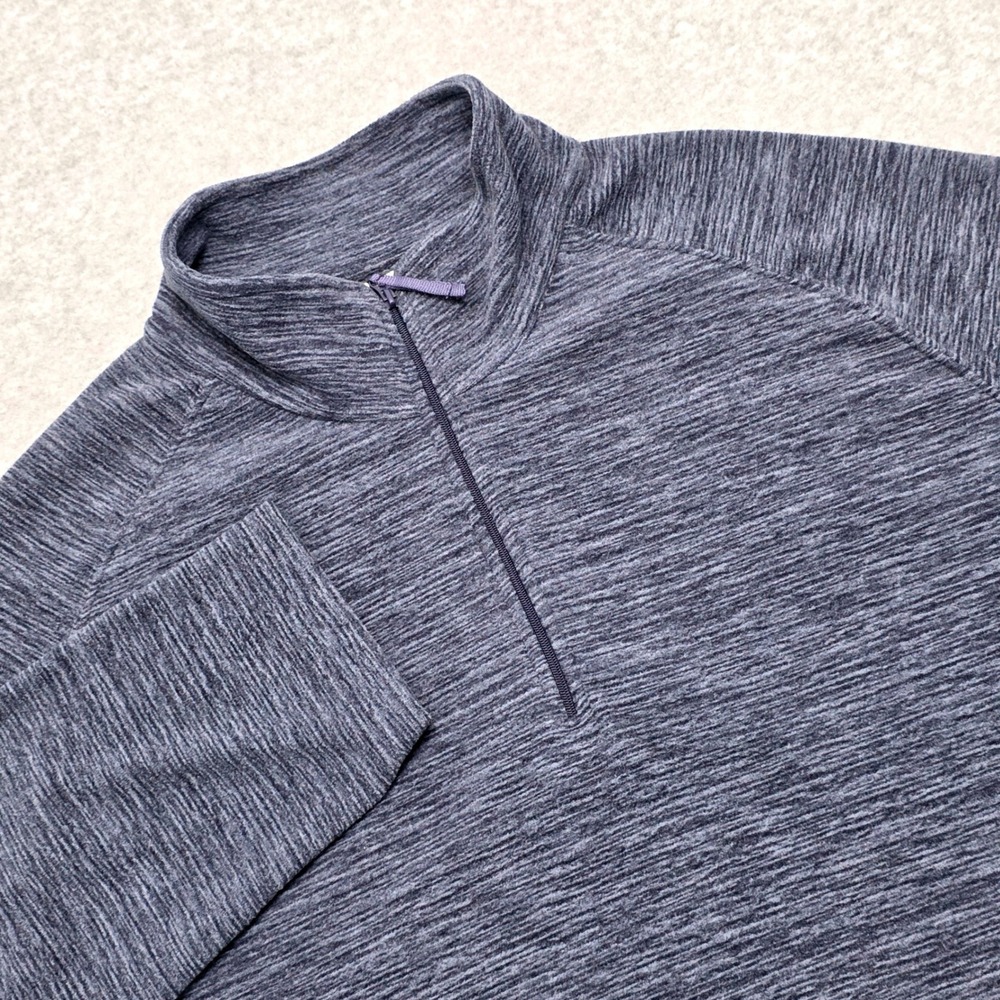 Mountain Warehouse‎ Men's XXL Navy Blue Space Dye Quarter Zip Fleece Pullover